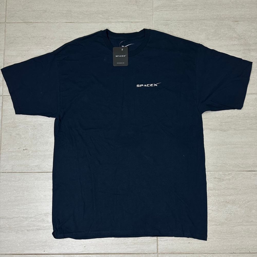 SpaceX T Shirt XL Black Logo Tee New With Tags NASA Elon Musk Space Shirt